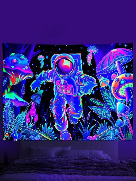 Tapisserie Art Décoration Murale Pendante à Imprimé Astronaute et Vie - multicolor A 150 CM X 130 CM