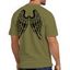 T-shirt Décontracté Motif D'Aile à Manches Courtes à Col Rond - Vert Armée XXXL