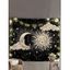 Tapisserie Murale à Imprimé Arbre Lune Soleil et Galaxie Décor Maison - café lumière 150 CM X 130 CM