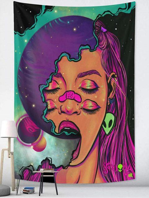 Tapisserie Murale Art Décoration Pendante à Imprimé Galaxie Pop Art