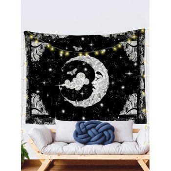 

Moon Printed Tapestry Hanging Wall Trendy Home Decor, Multicolor