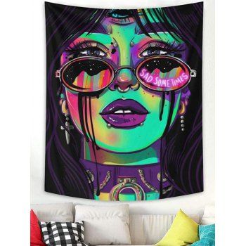 

Home Decor Lady Pop Art Psychedelic Print Hanging Wall Tapestry, Multicolor