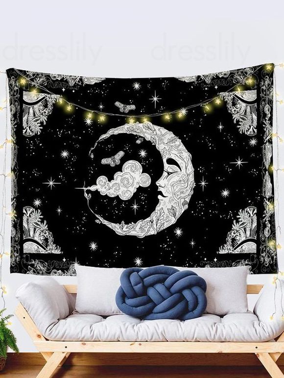 Tapisserie Murale Pendante Décoration à Imprimé Lune - multicolor 150 CM X 130 CM