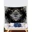 Tapisserie Pendante Murale Décorative à Imprimé Lune Amusante - Noir 150 CM X 130 CM