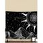 Tapisserie Murale Pendante Décoration D'Art à Imprimé Montagne et Soleil - Noir 150 CM X 130 CM