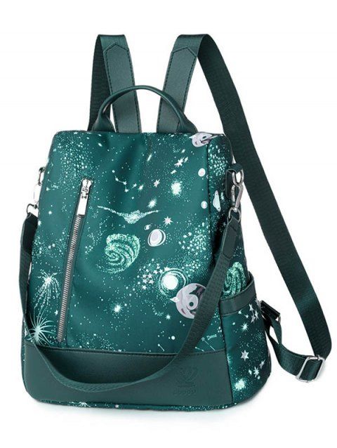 Galaxy Planet Print Zipper Large Capacity Travel Bag