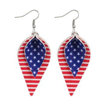 

Patriotic Earrings American Flag Elements Layered Earrings, Multicolor