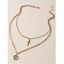Collier Tendance Superposé à Plusieurs Branches avec Pendentifs Croix et Géométrie - d'or 