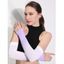 Gants Protection Solaire en Dégradé de Couleurs Trou pour Pouce pour Extérieur - Violet clair 1 PAIR