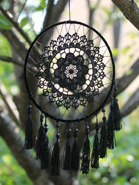 Flower Tassel Round Shape Decorative Hanging Dreamcatcher