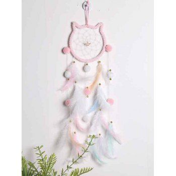 

Fresh Style Cat Shaped Colored Faux Feather Trendy Dream Catcher, Multicolor