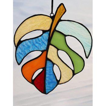 

Leaf Shaped Acrylic Home Decor, Multicolor a