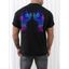 T-shirt Décontracté Motif de Galaxie Aile à Manches Courtes à Col Rond - Noir XXXL