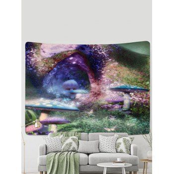 

Mushroom Landscape Print Hanging Wall Tapestry, Multicolor f