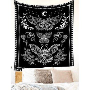 

Home Decor Hanging Butterfly Print Wall Tapestry, Black