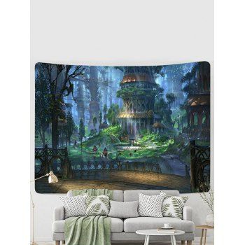 

Forest Landscape Print Home Decoration Hanging Wall Tapestry, Light green