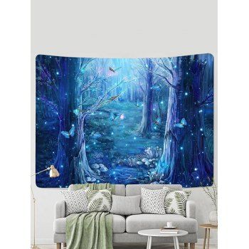 

Dreamy Forest Landscape Print Hanging Decor Wall Tapestry, Multicolor