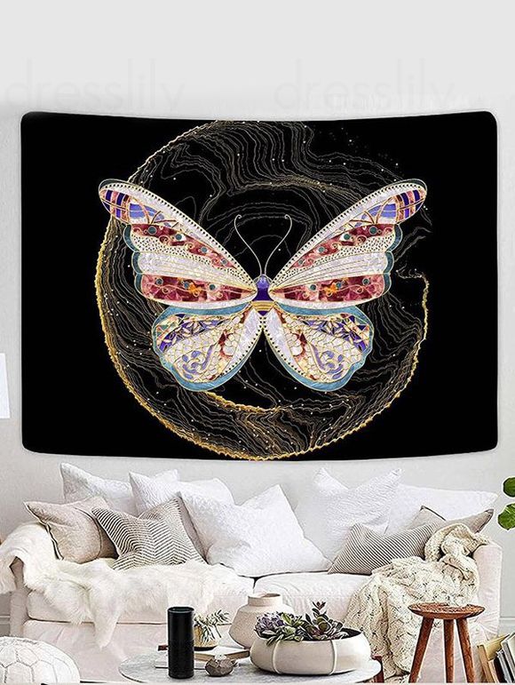 Tapisserie à Imprimé Papillon Décor Maison - multicolor 150 CM X 130 CM