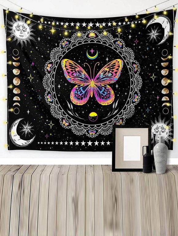 Tapisserie à Imprimé Papillon Décor Maison - multicolor 150 CM X 130 CM