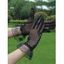 Gants Courte en Dentelle en Maille Transparente à Pois à Volants - Noir 1 PAIR