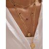 Collier Géométrique Superposé Perlé - d'or 1PC