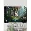Tapisserie Murale à Imprimé Paysage Champignon - Vert clair 150 CM X 130 CM