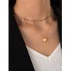 Collier Superposé Cœur Pendant Elégant Fashion - d'or 1PC