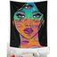 Tapisserie Pendante Murale Décoration Femme à Imprimé Pop Art Psychédélique - multicolor B 150 CM X 130 CM