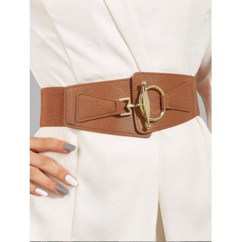 

O Ring Elastic Waist Plain Color Belt, Multicolor b