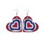 Boucles D'Oreilles Pendantes Motif Cœur et Drapeau Patriotique Américain en Strass - multicolor A 1 PAIR