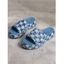 Plaid Frayed Slip On Thick Platform Trendy Outdoor Slippers - Noir EU 40