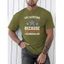 T-shirt Décontracté Patriotique à Imprimé Etoile Graphique Rayure et Slogan à Manches Courtes - Vert profond XXXL