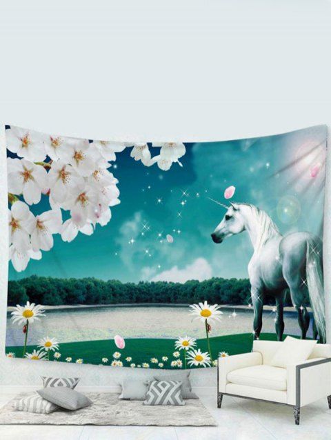 Unicorn Pattern Tapestry Hanging Wall Trendy Home Decor