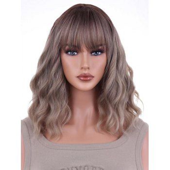 

Medium Full Bang Wavy Capless Synthetic Wig, Multicolor