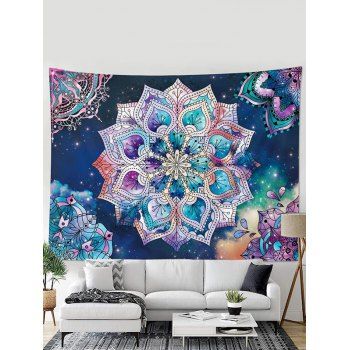 

Bohemian Tapestry Galaxy Flower Pattern Hanging Wall Trendy Home Decor, Multicolor