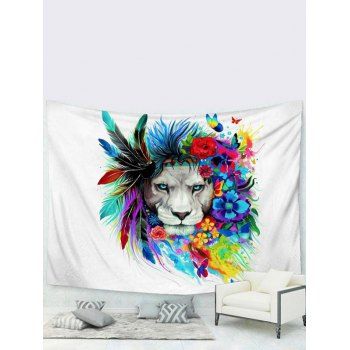 

Lion Pattern Tapestry Hanging Wall Trendy Home Decor, Multicolor