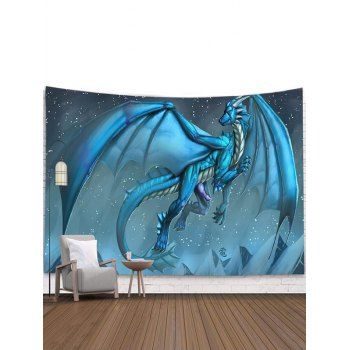 

Home Decoration Flying Dragon Print Hanging Wall Tapestry, Light blue