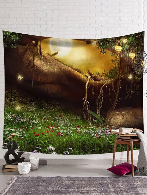 Tapisserie Murale Tendance Motif Forêt Décor Maison - multicolor 150 CM X 130 CM