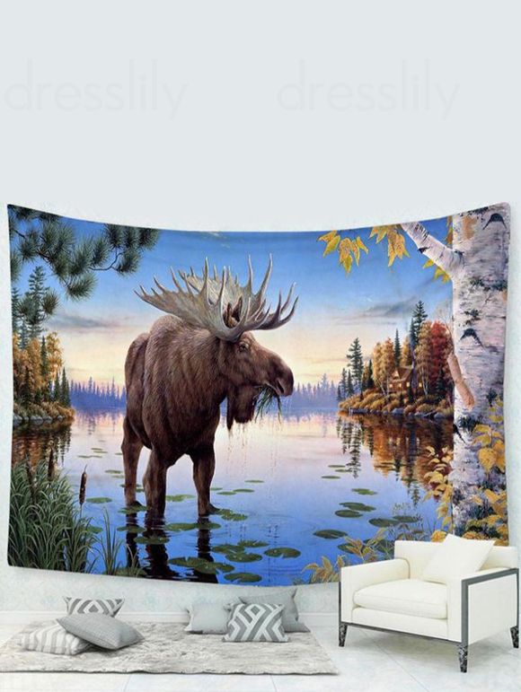 Tapisserie Murale Tendance Motif Animaux Décor Maison - multicolor 95 CM X 73 CM