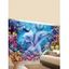 Tapisserie Murale Motif Dauphins et Vie Décor Maison - multicolor B 150 CM X 130 CM