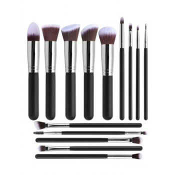 

14 Pcs Makeup Brushes Set Super Soft Beginner Cosmetic Set, Silver