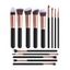 Cosmétique 14 Pièces Ensemble de Pinceaux à Maquillage Super Doux Télescopique Multifonctions - d'or 