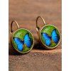 Boucles D'Oreilles Pendantes Mode à Imprimé Papillons et Géométrie - Cuivre 
