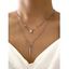 2 Pièces Collier Tendance en Forme de Rectangle et Cristal Fantaisie pour Hommes - Argent 
