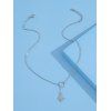 Collier Tendance avec Pendentif Etoiles en Strass - Argent 