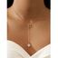 Collier Tendance avec Pendentif Etoiles en Strass - d'or 