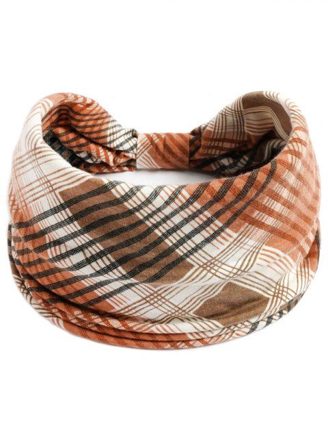 Bandeau de Sport Large Elastique Motif à Carreaux Coloré