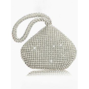 

Artificial Diamond Party Handbag, Silver