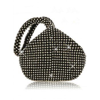 

Artificial Diamond Party Handbag, Black