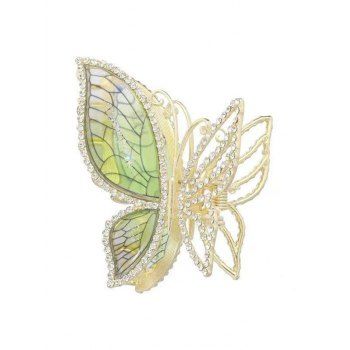 

Ombre Rhinestone Hollow Out Elegance Butterfly Shaped Hair Claw, Light green